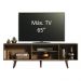 Rack Madesa Dubai para TV até 65 Polegadas com Pés - Rustic/Preto/Rustic