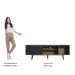 Rack Madesa Dubai para TV até 65 Polegadas com Pés - Rustic/Preto/Rustic