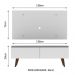 Rack Madesa Le Mans e Painel para TV até 55 Polegadas 2 Portas - Branco/Rustic
