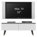 Rack Madesa Le Mans e Painel para TV até 55 Polegadas 2 Portas - Branco/Rustic