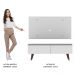 Rack Madesa Le Mans e Painel para TV até 55 Polegadas 2 Portas - Branco/Rustic