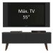 Rack Madesa Le Mans e Painel para TV até 55 Polegadas 2 Portas - Preto