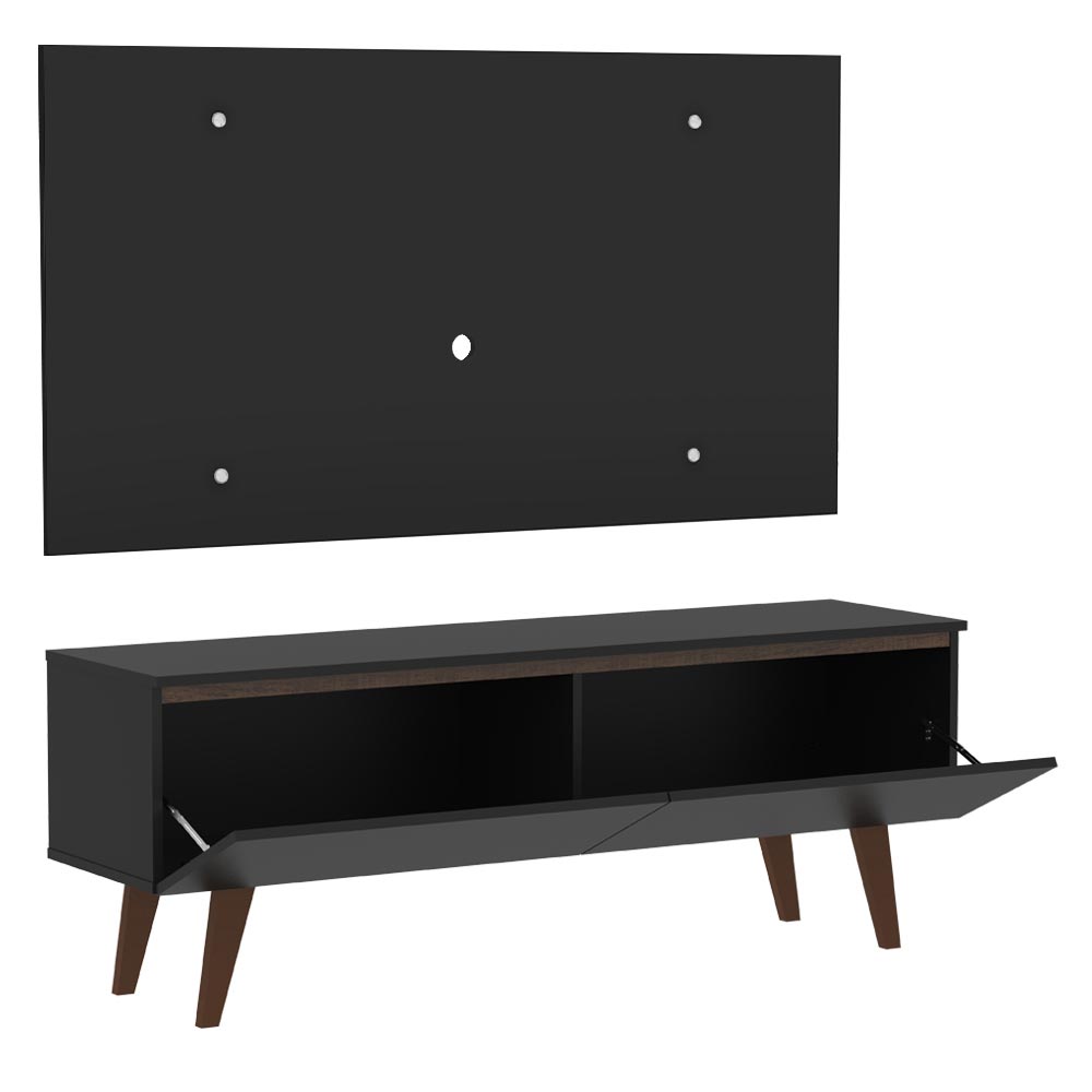 Rack Madesa Le Mans e Painel para TV até 55 Polegadas 2 Portas - Preto