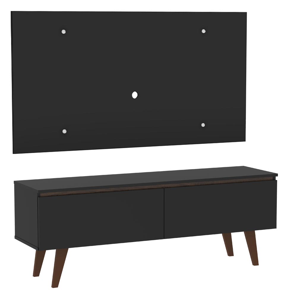 Rack Madesa Le Mans e Painel para TV até 55 Polegadas 2 Portas - Preto