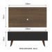 Rack Madesa Le Mans e Painel para TV até 55 Polegadas 2 Portas - Rustic/Preto