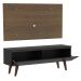 Rack Madesa Le Mans e Painel para TV até 55 Polegadas 2 Portas - Rustic/Preto