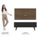 Rack Madesa Le Mans e Painel para TV até 55 Polegadas 2 Portas - Rustic/Preto