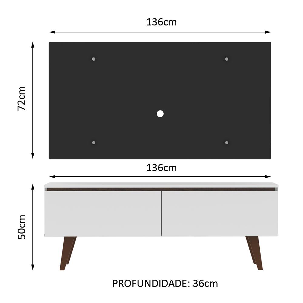 Rack Madesa Le Mans e Painel para TV até 55 Polegadas 2 Portas