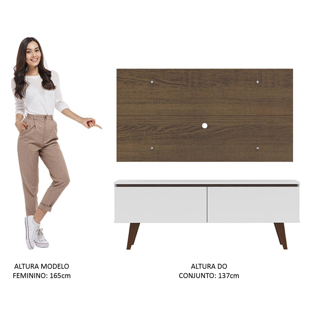 Rack Madesa Le Mans e Painel para TV até 55 Polegadas 2 Portas