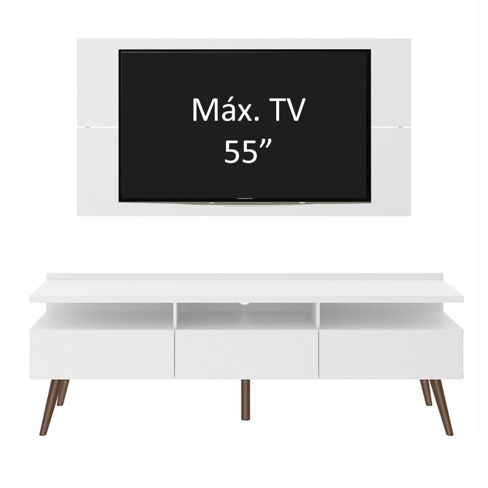 Rack Madesa Londres e Painel para TV até 55 Polegadas - Branco