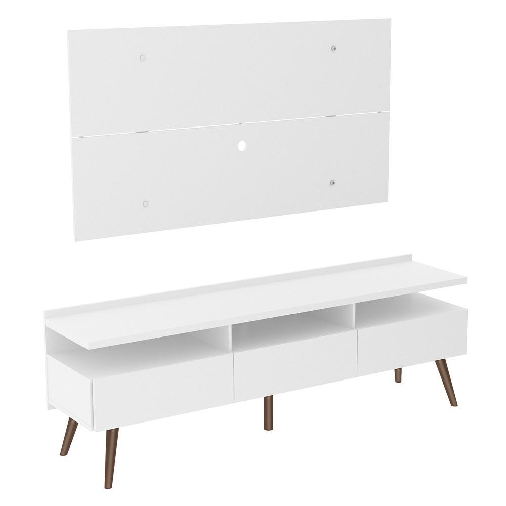 Rack Madesa Londres e Painel para TV até 55 Polegadas - Branco