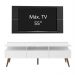 Rack Madesa Londres e Painel para TV até 55 Polegadas - Branco/Preto