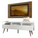 Rack Madesa Londres e Painel para TV até 55 Polegadas - Branco/Rustic
