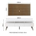 Rack Madesa Londres e Painel para TV até 55 Polegadas - Branco/Rustic