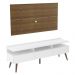 Rack Madesa Londres e Painel para TV até 55 Polegadas - Branco/Rustic