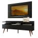 Rack Madesa Londres e Painel para TV até 55 Polegadas - Preto