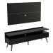 Rack Madesa Londres e Painel para TV até 55 Polegadas - Preto