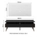 Rack Madesa Londres e Painel para TV até 55 Polegadas - Preto/Branco