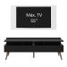 Rack Madesa Londres e Painel para TV até 55 Polegadas - Preto/Branco