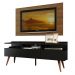 Rack Madesa Londres e Painel para TV até 55 Polegadas - Rustic/Preto