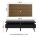 Rack Madesa Londres e Painel para TV até 55 Polegadas - Rustic/Preto