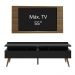 Rack Madesa Londres e Painel para TV até 55 Polegadas - Rustic/Preto