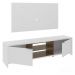 Rack Madesa Metz e Painel para TV até 55 Polegadas - Branco/Rustic
