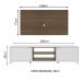 Rack Madesa Metz e Painel para TV até 55 Polegadas - Branco/Rustic/Rustic