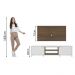 Rack Madesa Metz e Painel para TV até 55 Polegadas - Branco/Rustic/Rustic