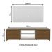 Rack Madesa Metz e Painel para TV até 55 Polegadas - Rustic/Branco