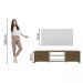 Rack Madesa Metz e Painel para TV até 55 Polegadas - Rustic/Branco