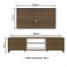 Rack Madesa Metz e Painel para TV até 55 Polegadas - Rustic/Branco/Rustic