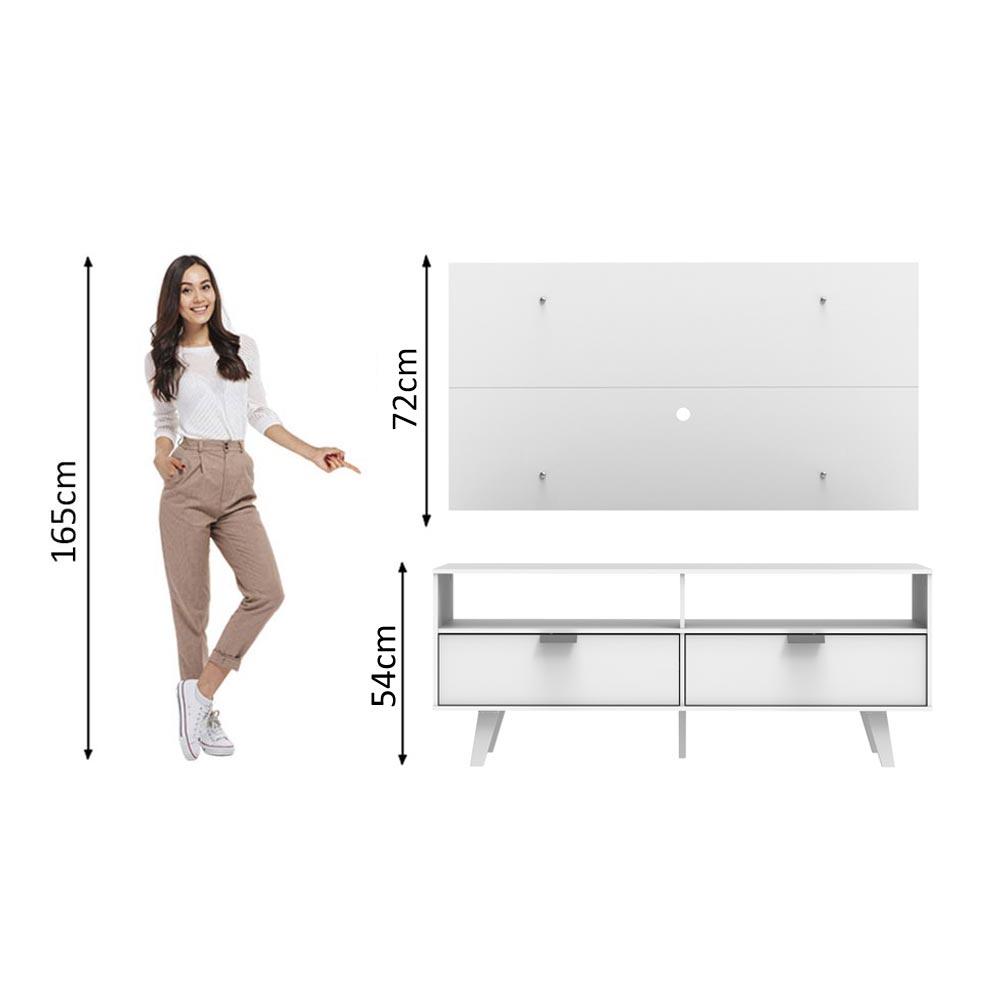 Rack Madesa Oslo e Painel para TV até 55 Polegadas 2 Portas