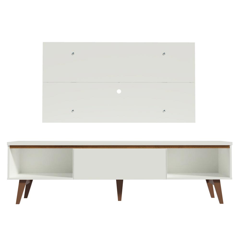 Rack Madesa Reims e Painel para TV até 55 Polegadas 2 Portas e 1 Gaveta - Branco