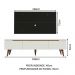 Rack Madesa Reims e Painel para TV até 55 Polegadas 2 Portas e 1 Gaveta - Branco/Preto