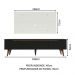 Rack Madesa Reims e Painel para TV até 55 Polegadas 2 Portas e 1 Gaveta - Preto/Branco