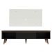 Rack Madesa Reims e Painel para TV até 55 Polegadas 2 Portas e 1 Gaveta - Preto/Branco
