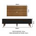 Rack Madesa Reims e Painel para TV até 55 Polegadas 2 Portas e 1 Gaveta - Rustic/Preto