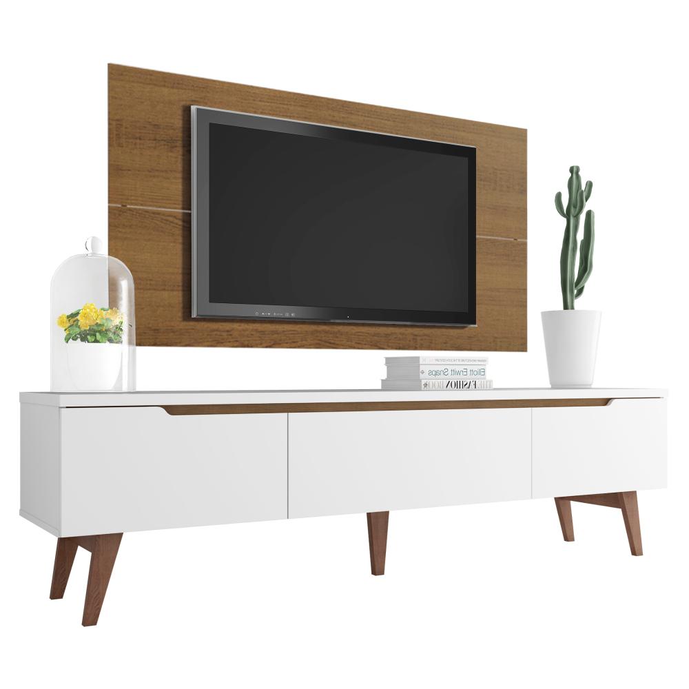 Rack Madesa Reims e Painel para TV até 55 Polegadas 2 Portas e 1 Gaveta