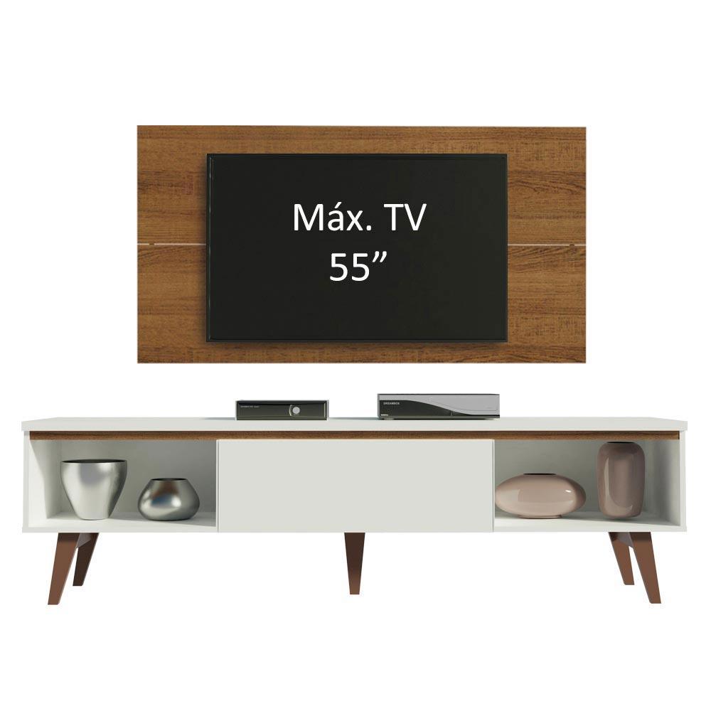 Rack Madesa Reims e Painel para TV até 55 Polegadas 2 Portas e 1 Gaveta