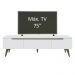 Rack Retrô Madesa Reims para TV até 75 Polegadas Pés de Madeira - Branco