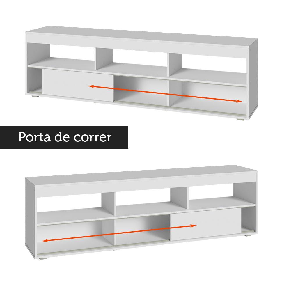 Rack com Painel para TV até 65 Polegadas Branco Orlando Madesa