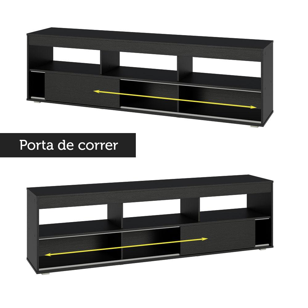 Rack com Painel para TV até 65 Polegadas Preto Madesa