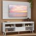 Rack com Painel para TV até 65 Polegadas com Pés Branco Detroit Madesa