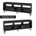 Rack com Painel para TV até 65 Polegadas com Pés Preto Detroit Madesa