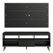 Rack com Painel para TV até 65 Polegadas com Pés Preto Detroit Madesa
