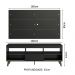 Rack com Painel para TV até 65 Polegadas com Pés Preto Texas Madesa