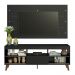 Rack com Painel para TV até 65 Polegadas com Pés Preto Texas Madesa