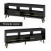 Rack com Painel para TV até 65 Polegadas com Pés Preto Texas Madesa