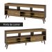 Rack com Painel para TV até 65 Polegadas com Pés Rustic Detroit Madesa